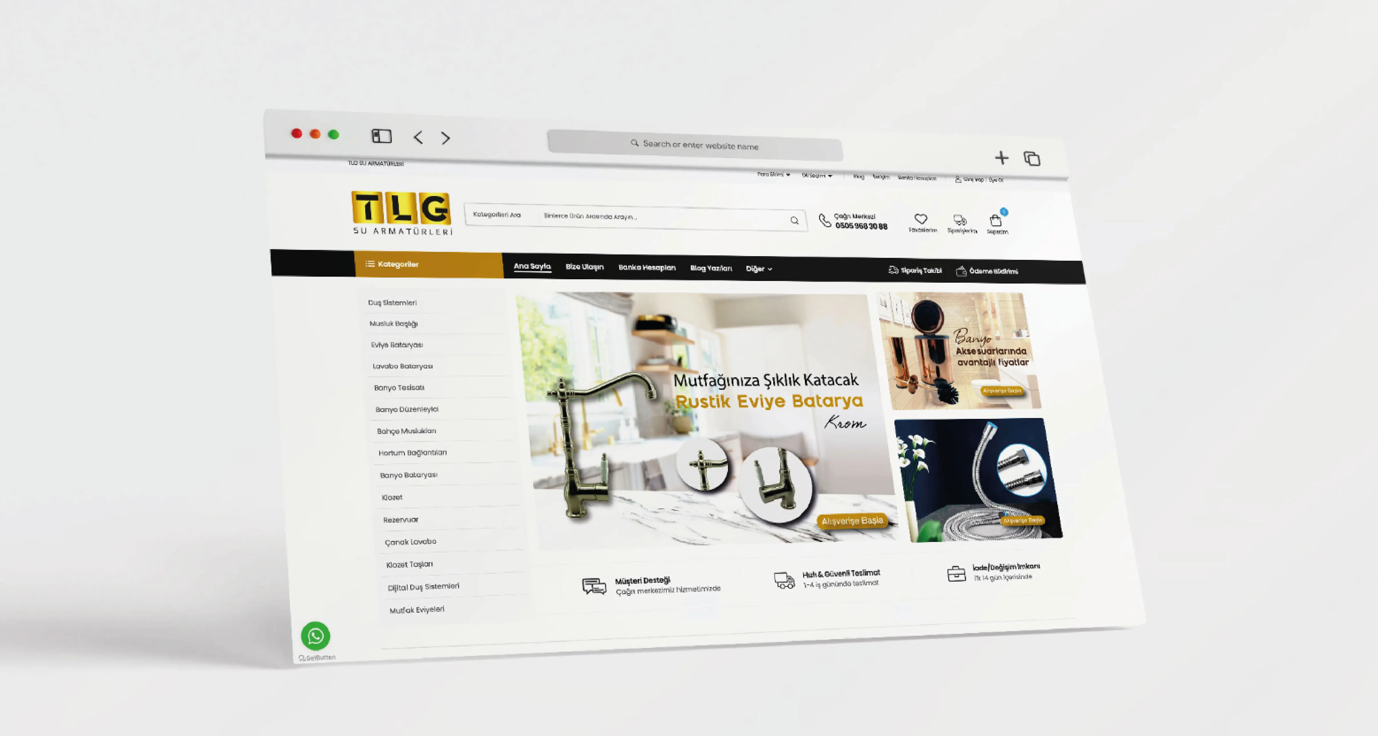 TLG Su Armatürleri E-Ticaret Sitesi Hizmeti